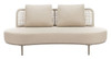 Ruhe Beige Aluminum and Olefin Sofa for Outdoor Use