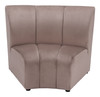 Garbi Beige Poplar Wood and Polyester Modular Sectional