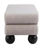 Davao Gray Rubberwood and Polyester Bench