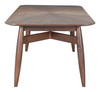 Silea Espresso Rubberwood Rectangular Dining Table