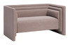 Trippel Taupe Pine Wood and Polyester Loveseat