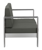 Cosmopolitan Dark Gray Aluminum and Olefin Sofa for Outdoor Use