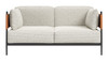 Stirbe Gray Steel and Polyester Loveseat