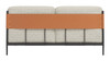 Stirbe Gray Steel and Polyester Loveseat