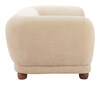 Boet Taupe Elm Wood and Polyester Loveseat