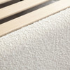 Brooke Queen Bed in Ivory Boucle, 65 x 87 x 54 Inches for Bedroom Furniture