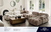 Paloma Modular Corner, Mink Tan or Cream Velvet, 37 in. W x 37 in. D x 29 in. H