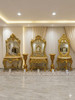 Antique Baroque Vanity Console Mirror Set