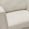 Lane Chair, Light Cream Fabric, 33 x 36 x 33 Inches for Living Room Seating