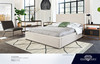 Cloud Queen Bed, Ivory Boucle, Mist Sand or Grey Fabric, 69 x 91 x 44 Inches