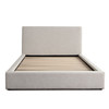 Cloud Queen Bed, Ivory Boucle, Mist Sand or Grey Fabric, 69 x 91 x 44 Inches