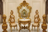 Antique Baroque Vanity Console Mirror & Table Set