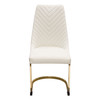 Vogue Dining Chair, Cream or Black Velvet / Gold, 18 in. W x 22 in. D x 38 in. H