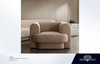 Form Sofa in Camel Performance Velvet or Ivory Boucle, 99 x 37 x 27 Inches