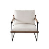 Liam Chair in Cream Fabric, 28 in. W x 30 in. D x 30 in. H, Fully Assembled