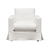 Savannah Chair in White or Sand Linen, 34-Inch W x 35-Inch D x 34-Inch H