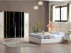 Marsel Bedroom (Queen Frame With Headboard & Dresser With Mirror & Ottoman & 2 Nightstand)
