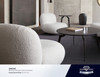 Simone Swivel Chair in White Faux Sheepskin, 33 in. W x 37 in. D x 29 in. H