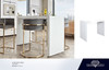 Icon Bar Table in White Lacquer, 59-Inch W x 28-Inch D x 42-Inch H
