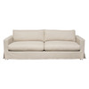 Savannah Slipcover Sofa, White or Sand Linen, 94 in. W x 35 in. D x 34 in. H