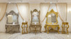 Antique Baroque Vanity Console Mirror Set