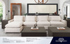 Arcadia Modular Universal Sofa in Cream or Grey Fabric, 77 x 41 x 33 Inches