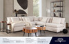 Arcadia Modular Universal Sofa in Cream or Grey Fabric, 77 x 41 x 33 Inches