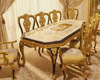 Royal Majestic Gold & Onyx Black Dining Set  8-Piece Floral Tapestry Baroque Collection