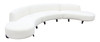 Vesper Left- or Right-Facing Chaise, White Faux Shearling, 67 x 38 x 30 Inches