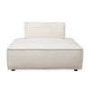 Cara Lounger in Ivory Boucle, 45 x 45 x 27 Inches with Adjustable Backrest