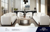 Link Sofa, Ivory Fabric, 88 in. W x 37 in. D x 29 in. H with Accent Pillows
