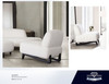 Vesper Chair in White Faux Shearling Fabric, 28 in. W x 30 in. D x 29 in. H