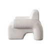 Noa Chair, Ivory Sherpa, 33-Inch W x 33-Inch D x 30-Inch H, Fully Assembled