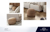 Jute Pouf, Natural Jute, 18-Inch W x 18-Inch D x 16-Inch H, Fully Assembled