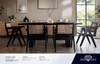 Carter Dining Chair in Natural / Cane or Black / Cane, 22 x 24 x 32 Inches