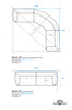 Micah Left- or Right-Facing Sofa, Ivory Fabric, 67 in. W x 38 in. D x 30 in. H