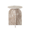 Nebula Coffee Table in Panther Beige Marble, 40 in. W x 40 in. D x 16 in. H