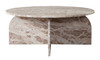 Nebula Coffee Table in Panther Beige Marble, 40 in. W x 40 in. D x 16 in. H