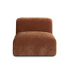 Echo Armless Chair in Cream, Spruce or Amber Fabric, 35 x 35 x 28 Inches