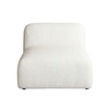 Echo Armless Chair in Cream, Spruce or Amber Fabric, 35 x 35 x 28 Inches