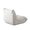 Ezra Armless Chair, Cream Fabric, 34 x 44 x 32 Inches, 14.5-Inch Seat Height