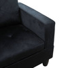 Midnight Blue 3-Piece Microfiber Sectional Sofa with Left-Facing Chaise