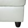 Silver Green 3-Piece Semi-PU Synthetic Leather Sectional Sofa with Left-Facing