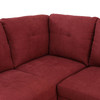 Red 3-Piece Upholstered Sectional Sofa with Opposite-Side Chaise and Storage