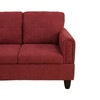 Red 3-Piece Upholstered Sectional Sofa with Opposite-Side Chaise and Storage