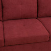 Red 3-Piece Upholstered Sectional Sofa with Opposite-Side Chaise and Storage