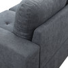 Dark Gray 3-Piece Flannelette Sectional Sofa with Right-Facing Chaise and Seats