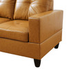 Turmeric 3-Piece Semi-PU Synthetic Leather Sectional with Left-Facing Chaise