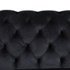 Black and Gold 3-Piece Microfiber Tufted Corner Sectional Sofa with Wedge