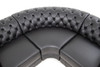 Black Leather Chesterfield Corner Sectional Sofa with Left-Facing Return